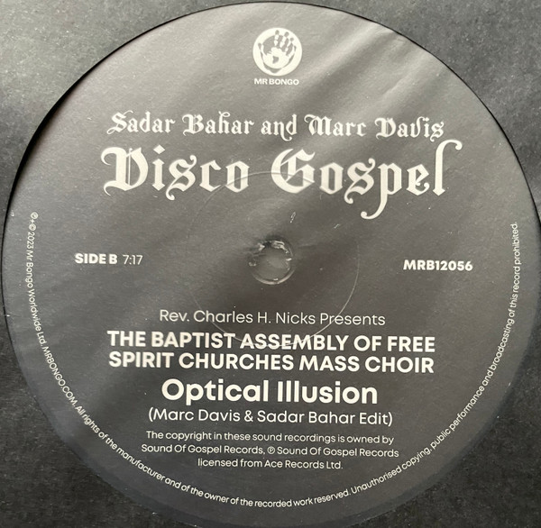 Sadar Bahar And Marc Davis - Disco Gospel | Mr Bongo (MRB12056) - 2
