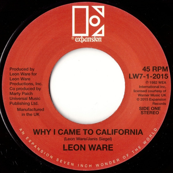 Leon Ware - Why I Came To California / Rockin' You Eternally | Expansion (LW7-1-2015)