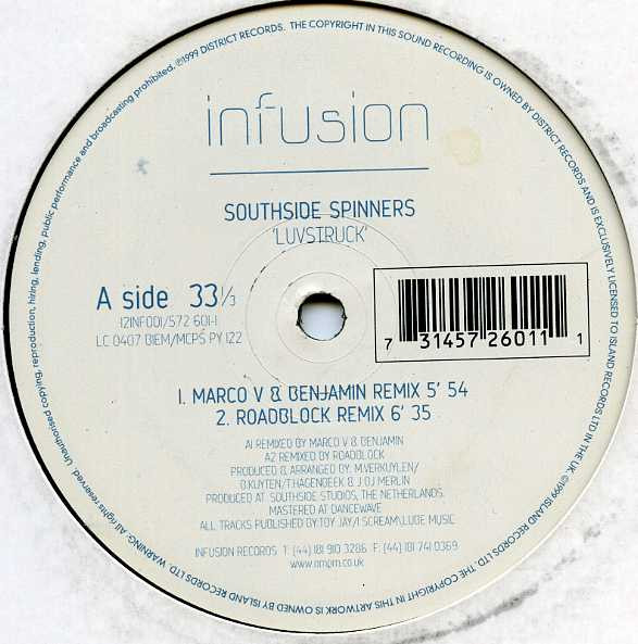 Southside Spinners - Luvstruck | Infusion (12INF001) Southside Spinners - Luvstruck | Infusion (12INF001)