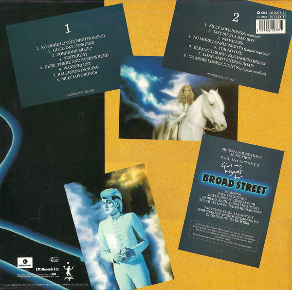 Paul McCartney - Give My Regards To Broad Street | Parlophone (064 26 0278 1) - 3 Paul McCartney - Give My Regards To Broad Street | Parlophone (064 26 0278 1) - 3