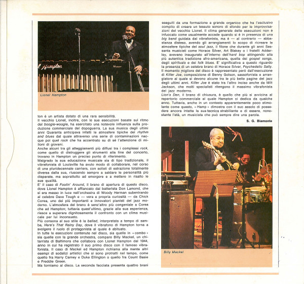 Lionel Hampton , Chick Corea , Don Lamond , Billy Mackel - I Giganti Del Jazz Vol. 36 | Curcio (GJ-36) - 4