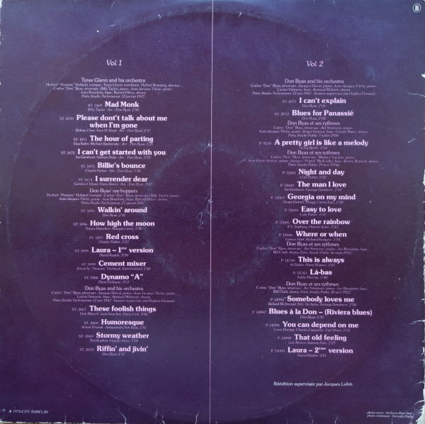 Don Byas - "Ambiances Et Slows" | Barclay (80.970/80.971) - 2 Don Byas - "Ambiances Et Slows" | Barclay (80.970/80.971) - 2