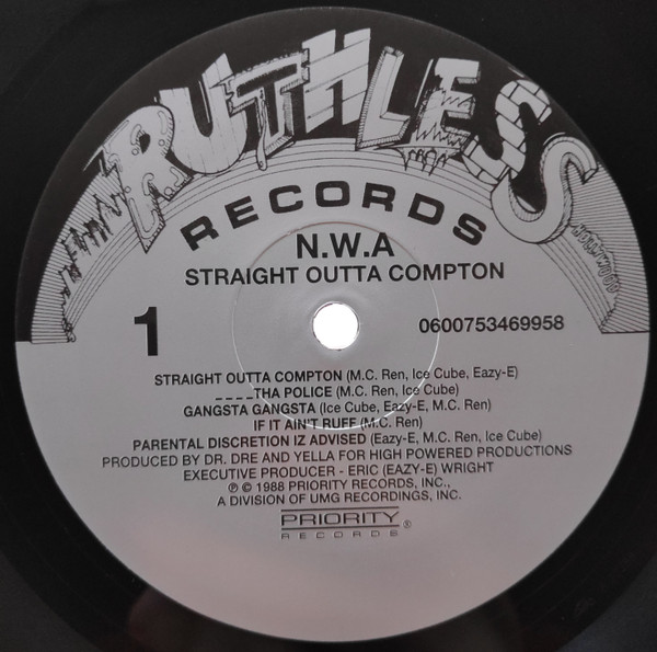 N.W.A. - Straight Outta Compton | Ruthless Records (0600753469958) - 3