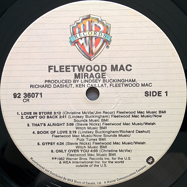 Fleetwood Mac - Mirage | Warner Bros. Records (92 36071) - 4