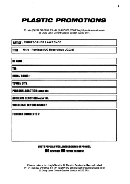 Christopher Lawrence - Nitro | UG (ug035) - 4