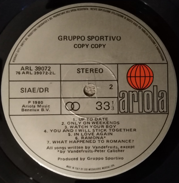 Gruppo Sportivo - Copy Copy | Ariola (ARL 39072) - 4