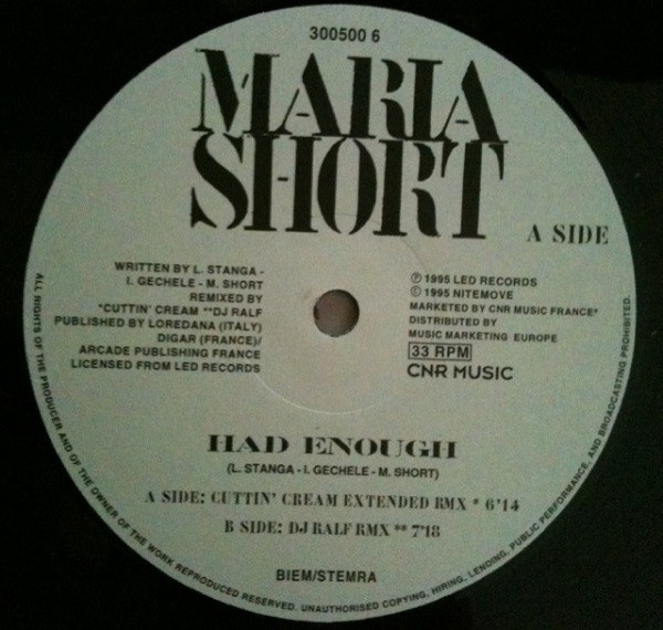 Maria Short - Had Enough | Nitemove (300500-6) Maria Short - Had Enough | Nitemove (300500-6)