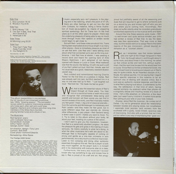 The Red Garland Quintet Featuring John Coltrane And Donald Byrd - Jazz Junction | Prestige (PR 24023) - 2 The Red Garland Quintet Featuring John Coltrane And Donald Byrd - Jazz Junction | Prestige (PR 24023) - 2