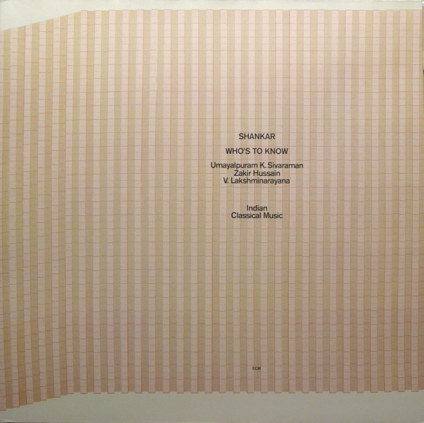 Shankar - Who's To Know | ECM Records (ECM 1195)
