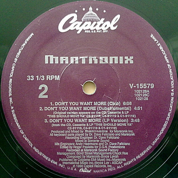 Mantronix - Take Your Time | Capitol Records (V-15579) - 4