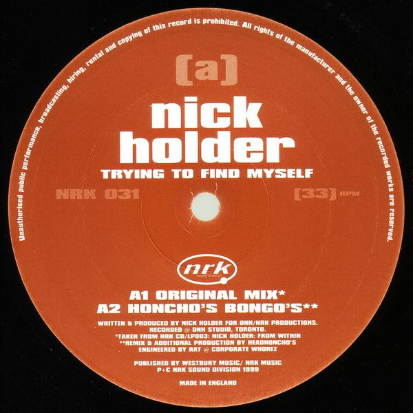 Nick Holder - Trying To Find Myself | NRK Sound Division (NRK 031) - 2
