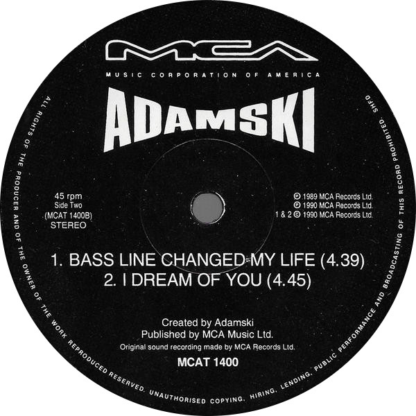 Adamski - Killer | MCA Records (MCAT 1400) - 4