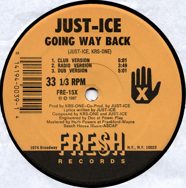 Just-Ice - Going Way Back / Lyric Licking | Fresh Records (FRE-15) - main