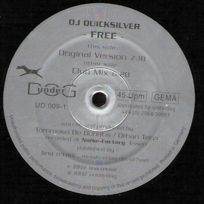 DJ Quicksilver - Free | Underdog (UD 009-1) - main