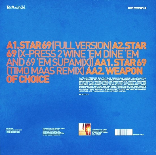 Fatboy Slim - Star 69 (What The F**k) / Weapon Of Choice | Skint (SKI 671119 6) - 2
