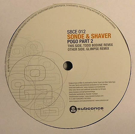 Eclec Sonde & Cat Shaver - Pogo Part 2 | Subconce Records (SBCE 012)
