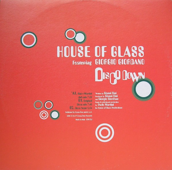 House Of Glass Featuring Giorgio Giordano - Disco Down | Ocean Trax (OCN 026) - main