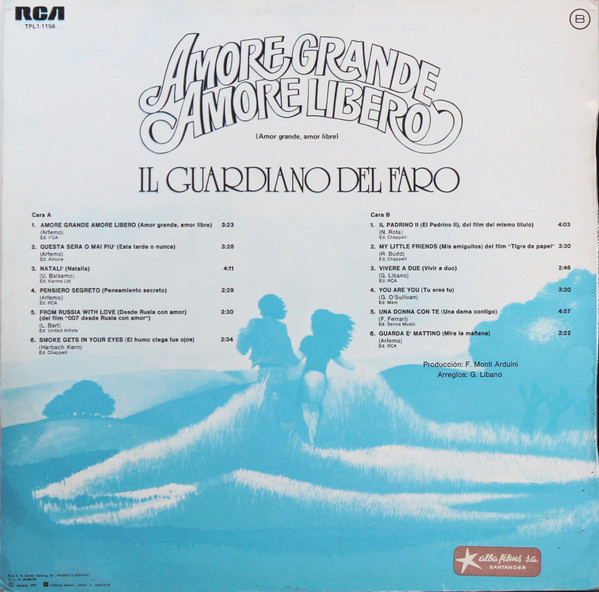 Il Guardiano Del Faro - Amore Grande Amore Libero = Amor Grande, Amor Libre | RCA Victor (TPL1-1156) - 2