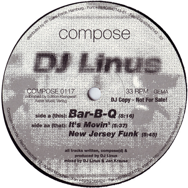 DJ Linus - Bar-B-Q | Compose Records (COMPOSE 0117) - 3