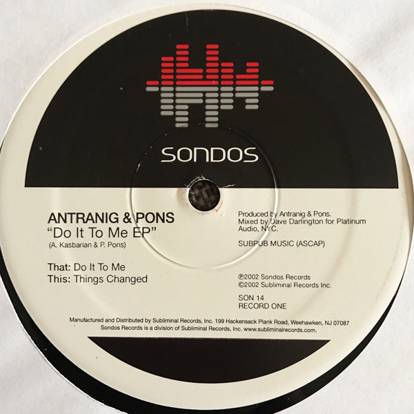 Antranig & Pons - Do It To Me EP | Sondos (SON 14) - 2