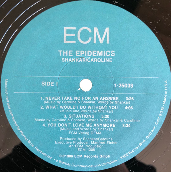 Shankar / Caroline - The Epidemics | ECM Records (ECM 1308) - 3