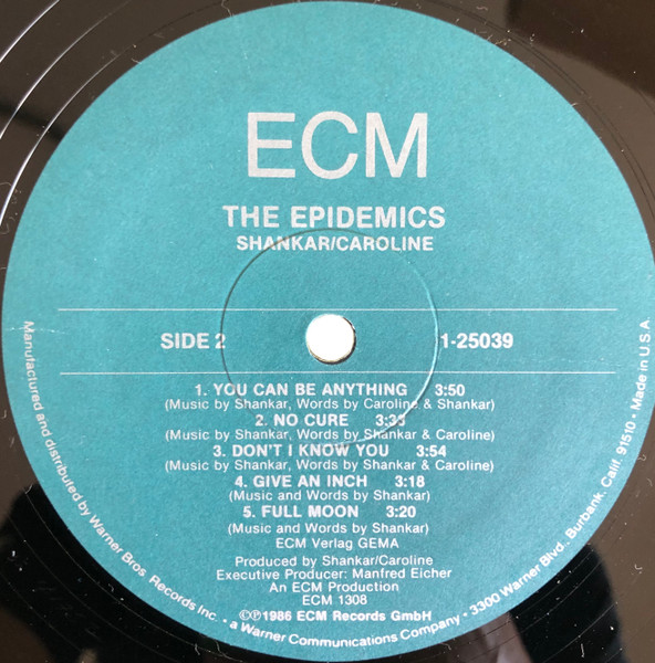 Shankar / Caroline - The Epidemics | ECM Records (ECM 1308) - 4