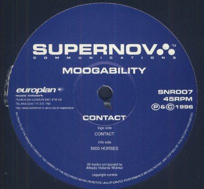 Moogability - Contact / 5000 Horses | Supernova Records (SNR 007)