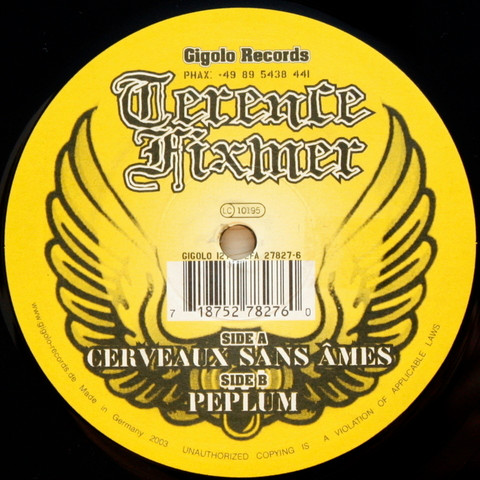 Terence Fixmer - Cerveaux Sans Âmes | International Deejay Gigolo Records (GIGOLO 127) Terence Fixmer - Cerveaux Sans Âmes | International Deejay Gigolo Records (GIGOLO 127)