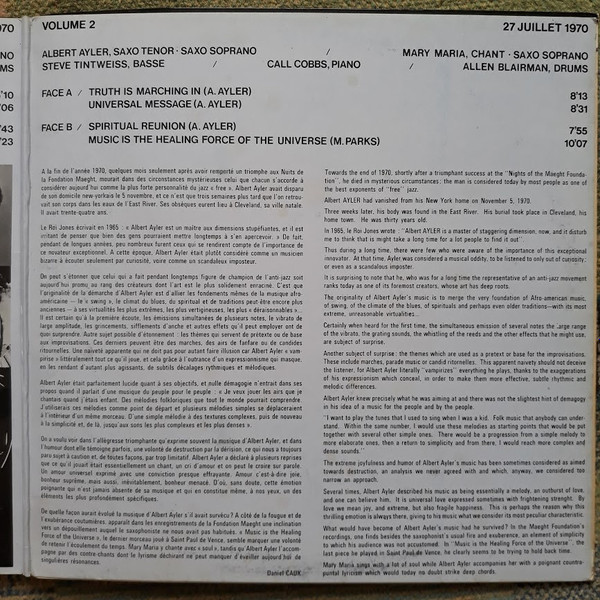 Albert Ayler - Nuits De La Fondation Maeght | Shandar (83503/83504) - 3