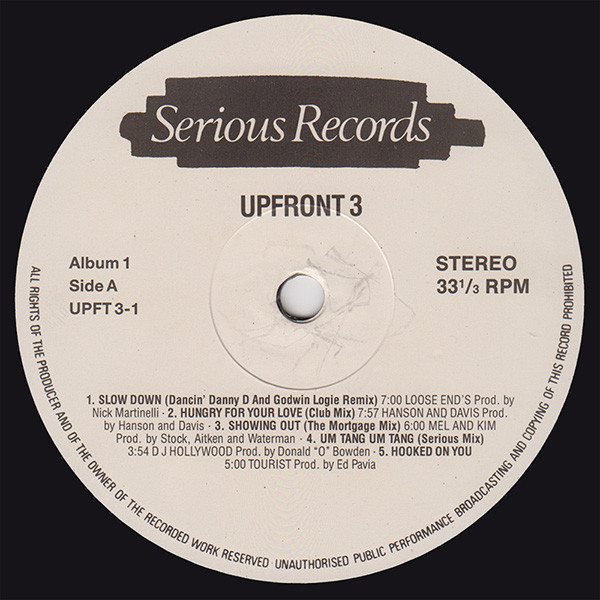 Various - Upfront 3 | Serious Records (UPFT 3) - 3 Various - Upfront 3 | Serious Records (UPFT 3) - 3