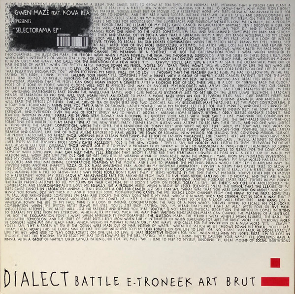 Gwen Maze - Selectorama EP | Dialect Recordings (DIAL 002) - main Gwen Maze - Selectorama EP | Dialect Recordings (DIAL 002) - main