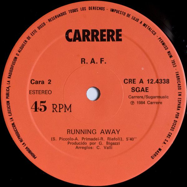 RAF - Self Control | Carrere (CRE A 12.4338) - 4