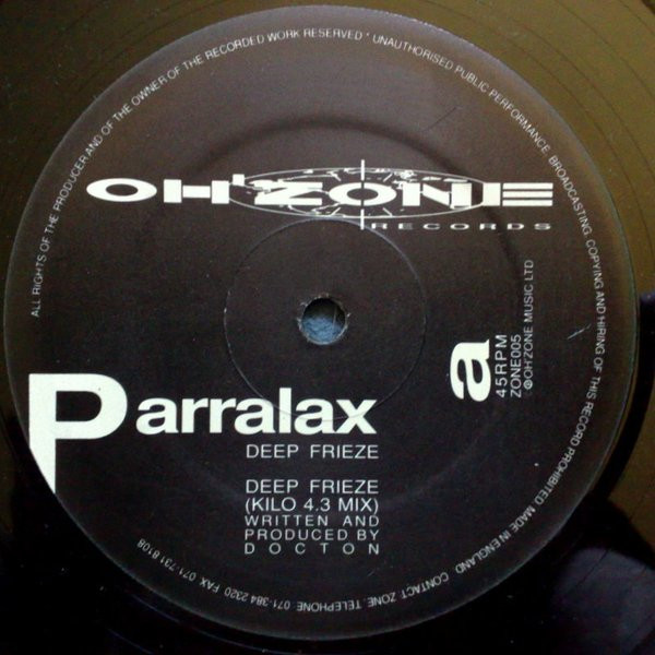 Parralax - Deep Frieze | Oh'Zone Records (ZONE 005)