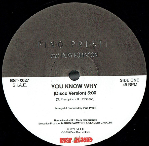 Pino Presti Feat. Roxy Robinson - You Know Why | Best Record Italy (BST-X027) - 2