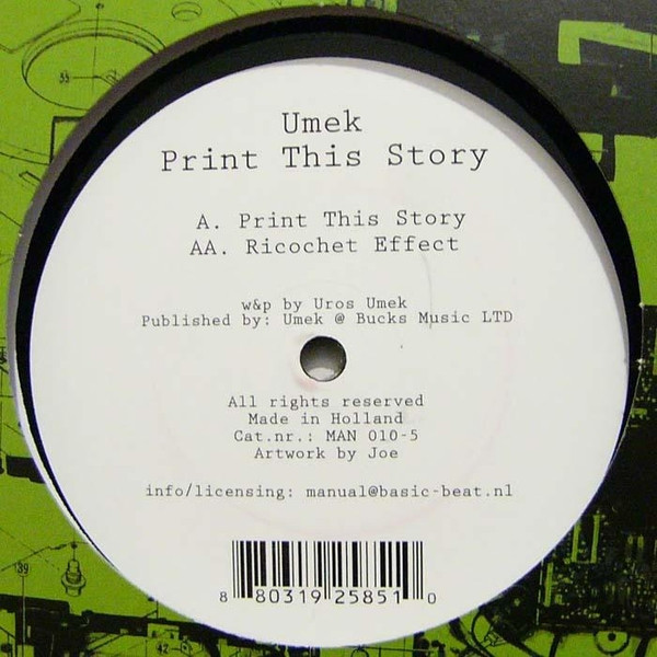 Umek - Print This Story | Manual Music (MAN 010-5)