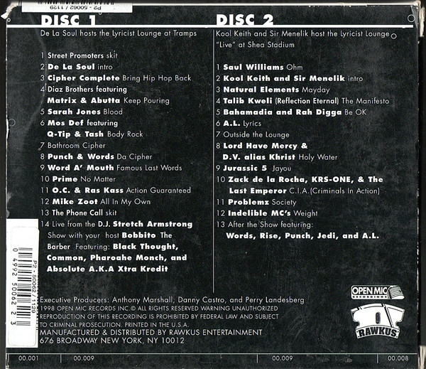 Various - Lyricist Lounge (Volume One) | Rawkus (RWK 1129-2) - 2