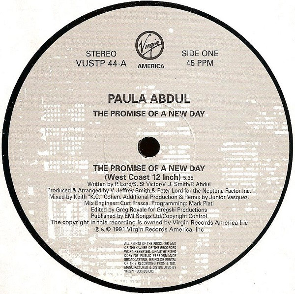 Paula Abdul - The Promise Of A New Day | Virgin (VUSTP 44) - 3