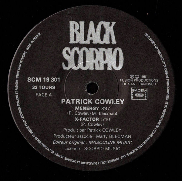 Patrick Cowley - Menergy | Black Scorpio (SCM 19 301) - 3