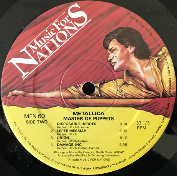 Metallica - Master Of Puppets | Music For Nations (MFN 60) - 4