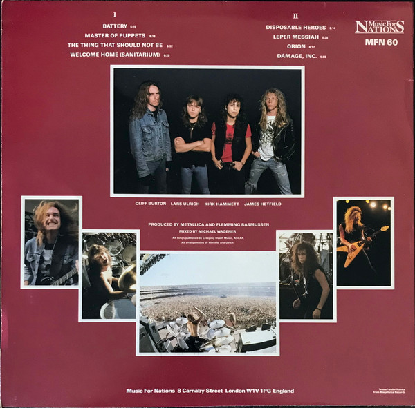 Metallica - Master Of Puppets | Music For Nations (MFN 60) - 2