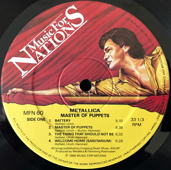 Metallica - Master Of Puppets | Music For Nations (MFN 60) - 3