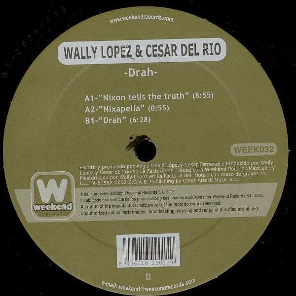 Wally Lopez & César Del Rio - Nixon Tells The Truth | Weekend Records (WEEK032)