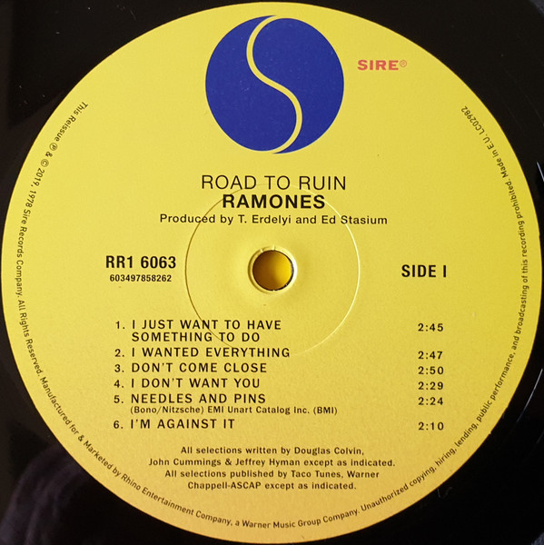 Ramones - Road To Ruin | Sire (RR1 6063) - 3