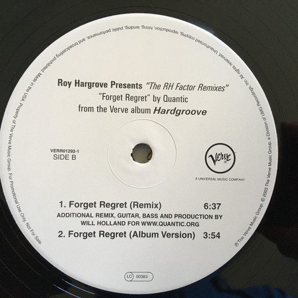 Roy Hargrove Presents The RH Factor - Remixes | Verve Records (VERR01292-1) - 3