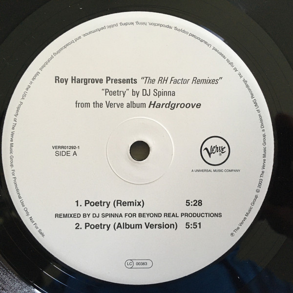 Roy Hargrove Presents The RH Factor - Remixes | Verve Records (VERR01292-1) - 2