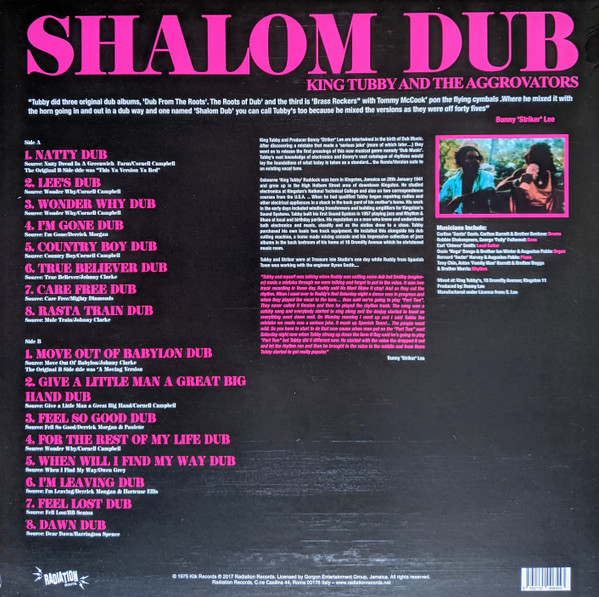 King Tubby And The Aggrovators - Shalom Dub | Radiation Roots (RROO313) - 2