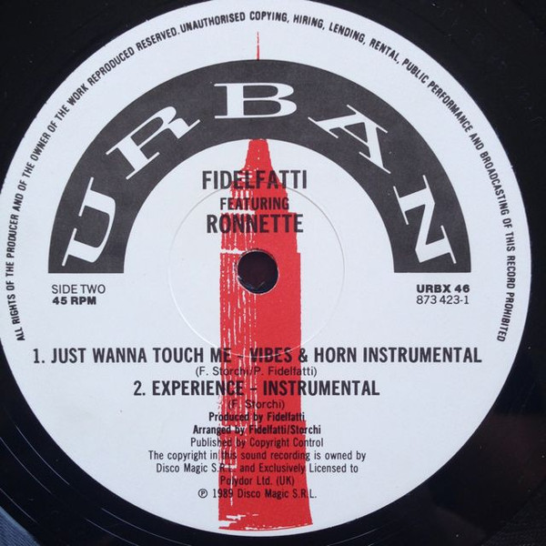 Piero Fidelfatti With Ronnette - Just Wanna Touch Me | Urban (URBX 46) - 4