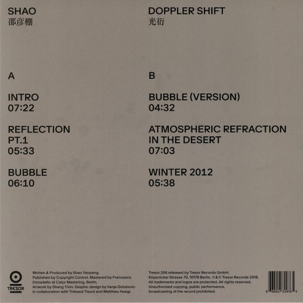 Shao - Doppler Shift | Tresor (Tresor.306) - 2