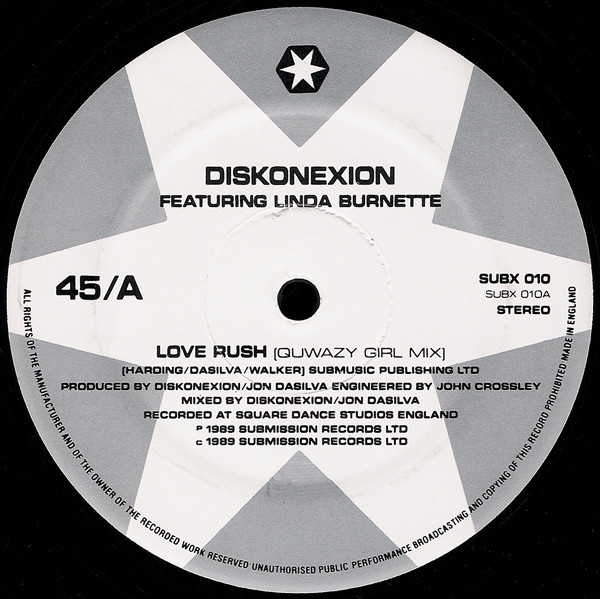 Diskonexion Featuring Linda Burnette - Love Rush | Submission (SUBX 010)