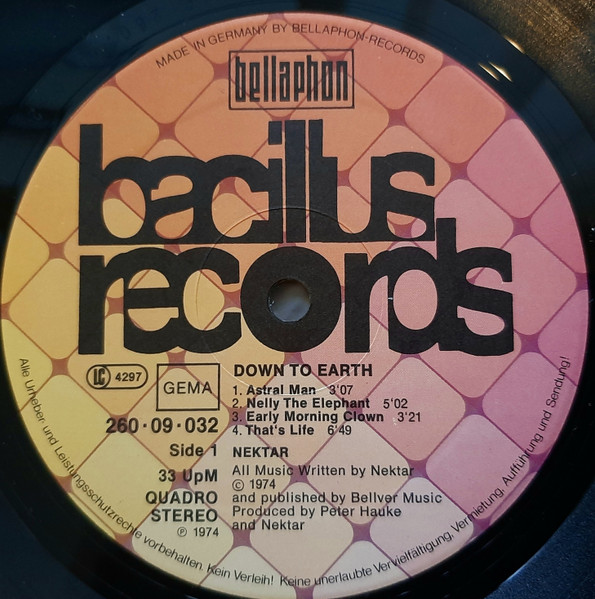 Nektar - Down To Earth | Bacillus Records (260·09·032) - 4
